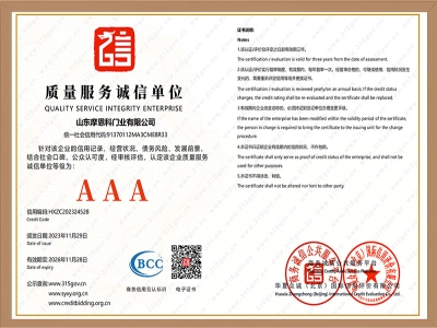 質(zhì)量服務(wù)誠信單位